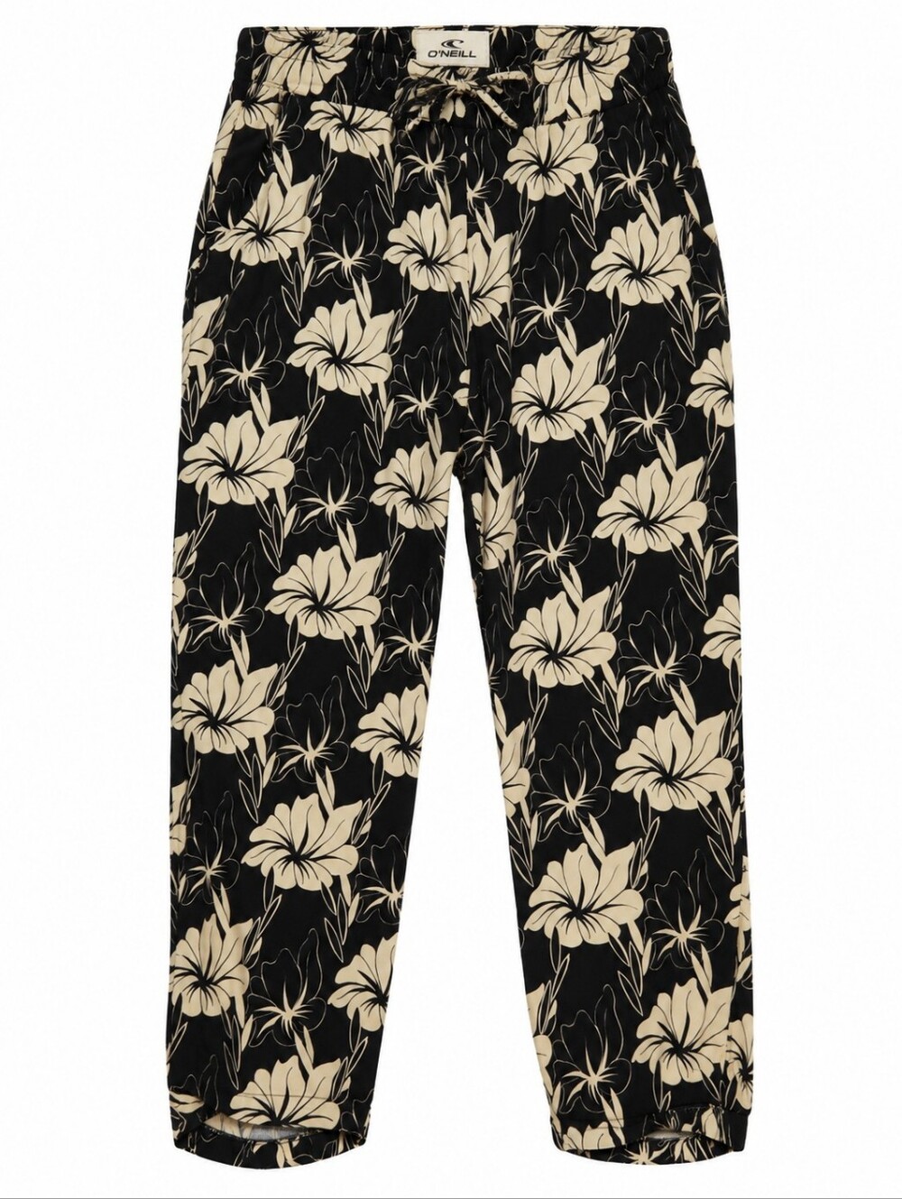 O'Neill Black & Cream Floral Jogger Pants
